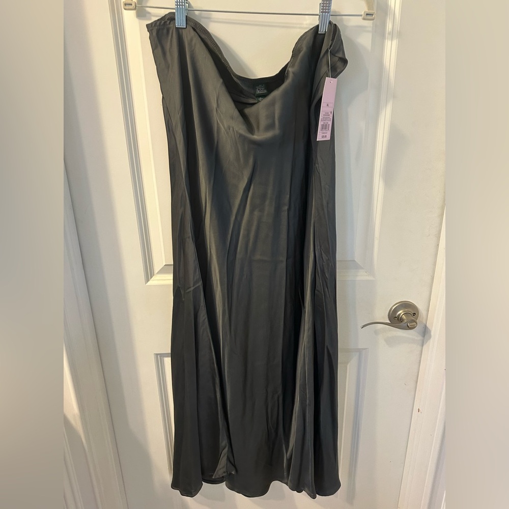 Wild Fable Black Satin Maxi Skirt